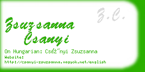 zsuzsanna csanyi business card